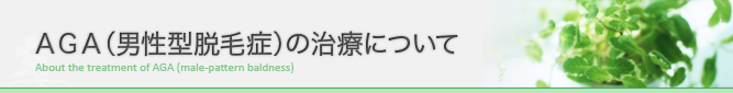 AGAの治療について